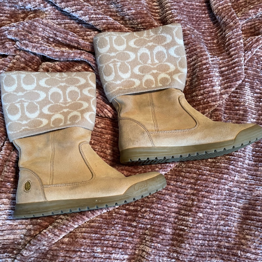 Coach Tatum suede boots with box. Size 7.